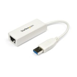 Startech.Com - StarTech.com Adattatore di rete NIC USB 3.0 a Ethernet Gigabit - Bianco, Cablato, USB, Ethernet, 5000 Mbit/s, Bianco