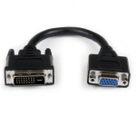 Startech.Com - StarTech.com Adattatore cavo DVI a VGA da 20 cm - DVI-I maschio a VGA femmina, DVI-I, VGA, 0,203 m, Nero