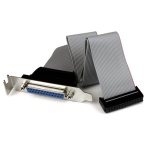 Startech.Com - StarTech.com Adattatore cavo collettore porta parallela 40 cm basso profilo con staffa – DB25 (F) a IDC26, DB-25 25 pin D-Sub, IDC 26 pin Motherboard Header, 0,4 m, Grigio