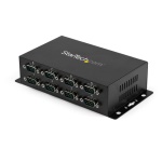 Startech.Com - StarTech.com Hub adattatore USB a DB9 RS232 seriale 8 porte – Guide DIN industriali DIN e montabile a parete, USB 2.0 Type-B, Seriale, Nero, Acciaio, Attività, 5 V