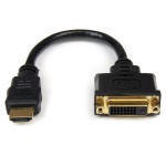 Startech.Com - StarTech.com Adattatore cavo video HDMI a DVI-D da 20 cm - HDMI maschio a DVI femmina, 0,2 m, HDMI, DVI-D, Maschio, Maschio, Dritto