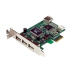 Startech.Com - StarTech.com Scheda Pci Express basso prfilo con 4 porte USB 2.0 ad alta velocità, PCIe, USB 2.0, Verde, CE, FCC, REACH, TAA, VIA/VLI - VT6212, 0,48 Gbit/s