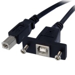 Startech.Com - StarTech.com Cavo pannello USB 30 cm B a B - F/M, 0,3 m, USB B, USB B, Maschio/Femmina, Nero