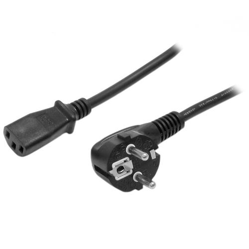 StarTech.com Cavo di Alimentazione per Computer da 2m, Cavo Elettrico AC di Ricambio per PC/Stampante da Spina EU Schuko a C13, 10A-250V, Omologato UL