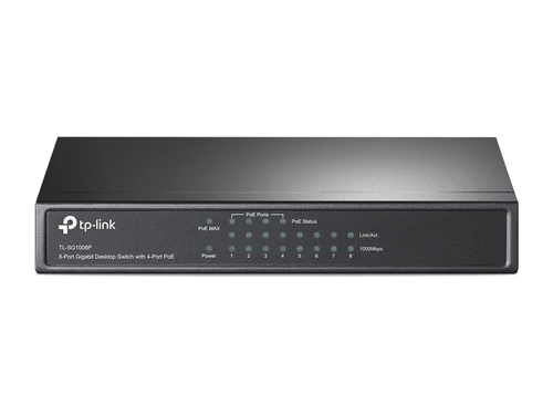 TP-LINK TL-SG1008P Gigabit Ethernet (10/100/1000) Supporto Power over Ethernet (PoE) Grigio