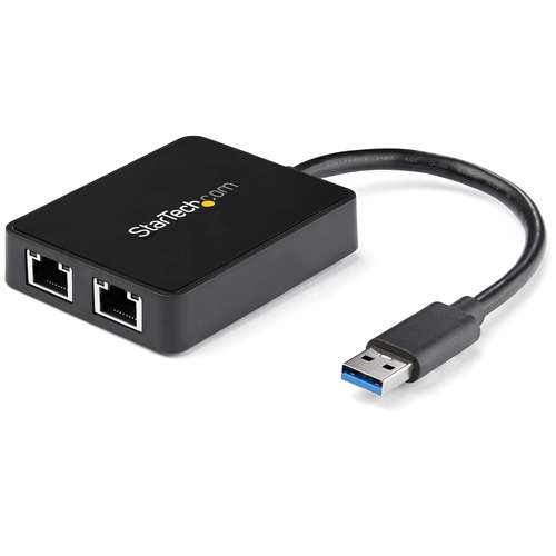 StarTech.com Adattatore USB 3.0 a doppia porta Ethernet Gigabit NIC con porta USB