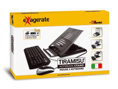 Hamlet Kit Tiramisù piattaforma per Notebook con tastiera e mouse usb