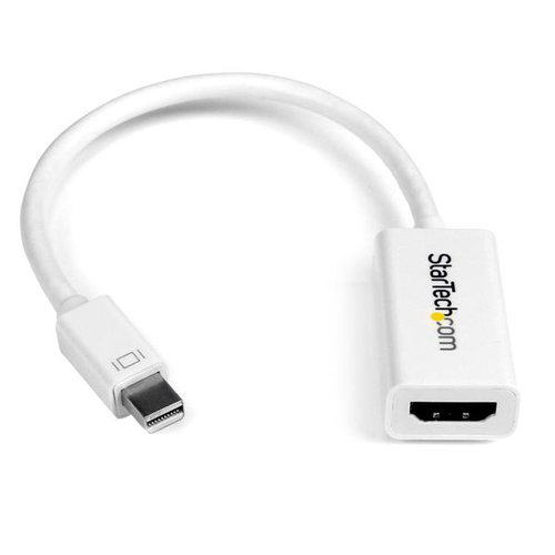 StarTech.com Adattatore mini DisplayPort a HDMI 4k a 30Hz - Convertitore attivo mDP 1.2 a HDMI 1080p per Mac Book Air / Mac Book Pro - Bianco