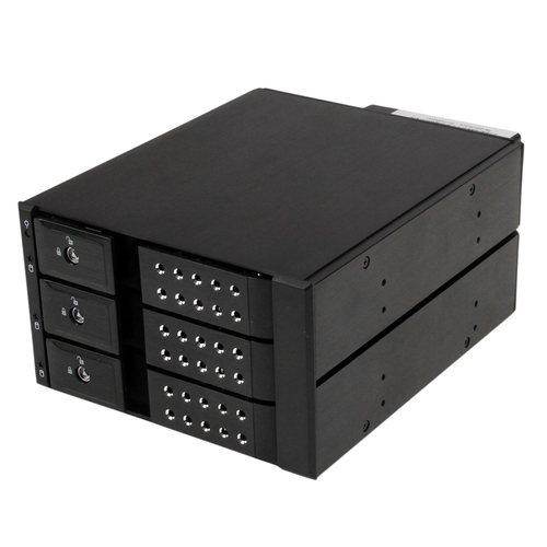 StarTech.com Scheda backplane per rack portatili hot-swap trayless in alluminio 3 alloggiamenti per SAS II/SATA III 3,5