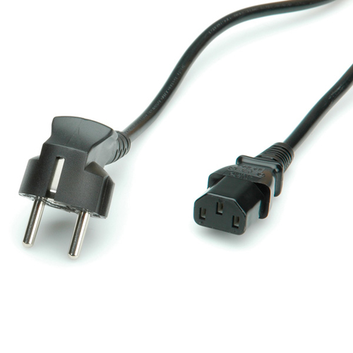 ROLINE 1.8m IEC320 C13 - CEE 7/7 Nero 1,8 m Accoppiatore C13 CEE7/7