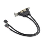 Startech.Com - StarTech.com Adattatore piastra slot basso profilo 2 porte USB A femmina, IDC, USB 2.0, Piena altezza/Basso profilo, PC Motherboard, Grigio, Metallico, 0,48 Gbit/s