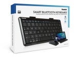 HAMLET - Hamlet Smart Bluetooth Keyboard tastiera senza fili con supporto per tablet pc e smartphone, QWERTY, Mini, Nero, Bluetooth, 10 m, Litio