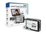 HAMLET - Hamlet Smart Tape Converter mangianastri portatile convertitore audiocassette in mp3 in 3 step, 3,5 mm, Nero, Argento, AA, Alcalino, 170 g, 31 mm