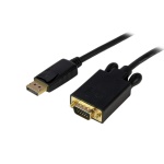 Startech.Com - StarTech.com Cavo da DisplayPort a VGA da 1,8 m - Cavo adattatore da DisplayPort a VGA attivo - Video 1080p - Cavo monitor da DP a VGA - Convertitore da DP 1.2 a VGA - Connettore DP a scatto, 1,8 m, DisplayPort, VGA (D-Sub), Maschio, Maschio, Dritto