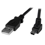 Startech.Com - StarTech.com Cavo mini USB 1 m- A a Mini B con angolare verso l'alto, 1 m, USB A, Mini-USB B, 2.0, Maschio/Maschio, Nero