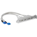 Startech.Com - StarTech.com Adattatore piastra slot USB A femmina 4 porte, IDC, USB 2.0, CE, UL, REACH, 0,48 Gbit/s, -5 - 40 °C, -5 - 80 °C