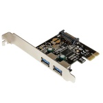 Startech.Com - StarTech.com Scheda controller USB SuperSpeed 3.0 PCIe PCI Express a 2 porte con alimentazione SATA, PCIe, USB 3.2 Gen 1 (3.1 Gen 1), 5 Gbit/s, 0 - 60 °C, 0 - 80 °C, 10 - 90%