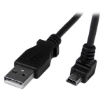 Startech.Com - StarTech.com Cavo mini USB 2 m - A a Mini B angolare verso il basso, 2 m, USB A, Mini-USB B, 2.0, 480 Mbit/s, Nero