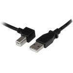 Startech.Com - StarTech.com Cavo USB 2.0 A a B con angolare sinistro 1 m - M/M, 1 m, USB A, USB B, 2.0, Maschio/Maschio, Nero