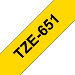BROTHER - Brother TZE651, Giallo, 8 m, 24 mm