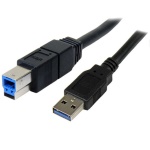 Startech.Com - StarTech.com Cavo USB 3.0 SuperSpeed 3 m A a B - M/M, colore nero, 3 m, USB A, USB B, 3.2 Gen 1 (3.1 Gen 1), Maschio/Maschio, Nero
