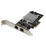Startech.Com - StarTech.com Scheda adattatore server di rete Gigabit Ethernet PCI Express (PCIe x4) a due porte - Intel i350 NIC, Interno, Cablato, PCI Express, Ethernet, 2000 Mbit/s, Alluminio, Nero