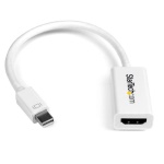 StarTech.com Adattatore mini DisplayPort a HDMI 4k a 30Hz - Convertitore attivo mDP 1.2 a HDMI 1080p per Mac Book Air / Mac Book Pro - Bianco