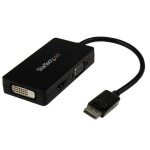 Startech.Com - StarTech.com Cavo Adattatore 3 in 1 DisplayPort a VGA/DVI/HDMI - Convertitore DP a VGA HDMI DVI, 1920 x 1200 Pixel, 1080p, 5.1 canali, 1920 x 1200 Pixel, Nero, 0,15 m