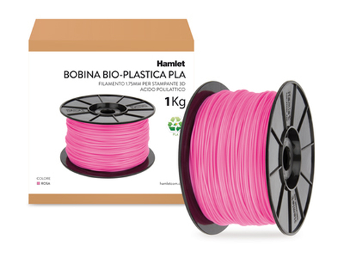 Hamlet Bobina di filamento per stampanti 3D Bio-Plastica Rosa da 1kg