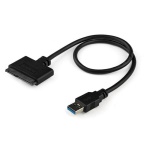 Startech.Com - StarTech.com Cavo Adattatore per dischi rigidi USB 3.0 a SATA III da 2.5`` con UASP - Convertitore Sata SSD/HDD, Nero, CE, FCC, REACH, ASMedia - ASM1153E, 0 - 60 °C, -10 - 70 °C, 49 mm