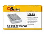 HAMLET - Hamlet USB 2.0 station box esterno per hard disk sata 3,5'' USB 2.0, 3.5