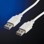 ITB - ROLINE USB 2.0 Cable, 0,8 m, USB A, USB A, Maschio/Maschio, 480 Mbit/s, Bianco