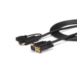 Startech.Com - StarTech.com Cavo Convertitore attivo HDMI a VGA - Adattatore HDMI a VGA M/M - 1920x1200 / 1080p da 91cm, 0,9 m, VGA (D-Sub), HDMI + Micro USB, Maschio, Maschio/Femmina, Dritto