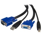Startech.Com - Newstar Cavo per commutatore KVM , USB, 3 m, USB, USB, VGA, Grigio