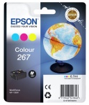 EPSON - Epson Globe Singlepack Colour 267 ink cartridge, Originale, Inchiostro a base di pigmento, Ciano, Magenta, Giallo, Epson, - WorkForce WF-100W, 1 pezzo(i)