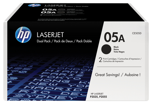 HP Confezione doppia di cartucce toner originali nero 05A LaserJet
