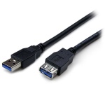 Startech.Com - StarTech.com Cavo prolunga USB 3.0 SuperSpeed Tipo A da 2m da A ad A - Maschio/Femmina, 2 m, USB A, USB A, 3.2 Gen 1 (3.1 Gen 1), 5000 Mbit/s, Nero