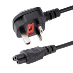 Startech.Com - StarTech.com Cavo di alimentazione standard BS-1363 a IEC320 C5 - Cavo di Rete a trifoglio BS-1363 a IEC320 c5 da 1m, 1 m, BS 1363, Accoppiatore C5, 250 V, 2.5 A