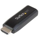 Startech.Com - StarTech.com Adattatore video compatto HDMI a VGA con audio - M/F - 1920x1200 / 1080p, Convertitore video attivo, Nero, CE, FCC, REACH, 1900 x 1200, 1920 x 1200, 800 x 600,1024 x 768,1280 x 1024,1280 x 720,1280 x 768,1280 x 800,1280 x 960,1400 x 1050,1600 x..., 1080p,720p