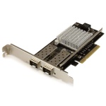 Startech.Com - StarTech.com Scheda di rete PCI Express in Fibra ottica da 10Gb con 2 porte SFP+ aperto con Chip Intel, Interno, Cablato, PCI Express, Fibra, 20000 Mbit/s, Nero, Metallico