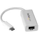 Startech.Com - StarTech.com Adattatore di rete USB-C a RJ45 Gigabit Ethernet - USB 3.1 Gen 1 - (5 Gbps) - Bianco, Cablato, USB tipo-C, Ethernet, 5000 Mbit/s, Bianco