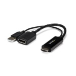 Startech.Com - StarTech.com Adattatore / Convertitore HDMI a DP alimentato via USB - Ultra HD 4K, 3840 x 2160 Pixel, 1080p,720p, 120 Hz, Nero, MegaChips - STDP2600, Convertitore video attivo