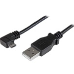 Startech.Com - StarTech.com Cavo di ricarica e sincronizzazione micro USB da 1 m - USB-A a Micro B ad angolo destro - M/M - 0,25mm², 1 m, USB A, Micro-USB B, 2.0, 480 Mbit/s, Nero