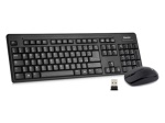 HAMLET - Hamlet Wireless Desktop kit mouse, tastiera italiana wireless 2.4 GHz con nano ricevitore, Standard, Senza fili, RF Wireless, QWERTY, Nero, Mouse incluso