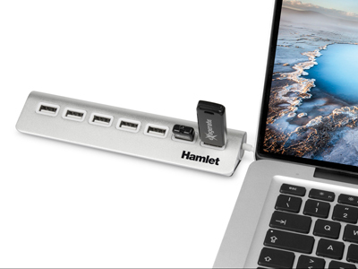 Hamlet 7 port usb 2.0 hub a 7 porte 480Mbps