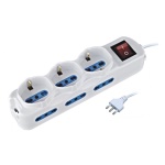 ITB - Ewent EW3928, 1,5 m, 9 presa(e) AC, Interno, Tipo L, Bianco, 250 V