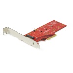 Startech.Com - StarTech.com Adattatore SSD PCI Express x4 a M.2 PCIe, PCIe, M.2, Piena altezza/Basso profilo, Rosso, CE, FCC, REACH, TAA, 5 - 50 °C