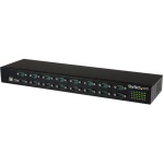 Startech.Com - StarTech.com Hub Seriale RS232 a 16 porte - Adattatore USB a DB9 RS232 16x montabile a rack, USB 2.0 Type-B, Seriale, 480 Mbit/s, Nero, Acciaio, CE. FCC. RoHS