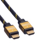 ITB - ROLINE 11.04.5501, 1 m, HDMI tipo A (Standard), HDMI tipo A (Standard), Nero, Oro