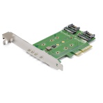 Startech.Com - StarTech.com Adattatore SSD M.2 NGFF a 3 porte - 1x M.2 PCIe ( NVMe) , 2x M.2 SATA III M.2 - PCIe 3.0, PCIe, M.2,SATA, Piena altezza/Basso profilo, PCIe 3.0, 50000 h, CE, FCC, TAA, REACH